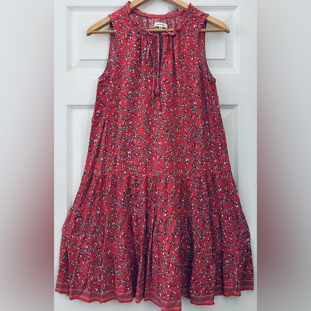 Max Studio Red Floral Dress